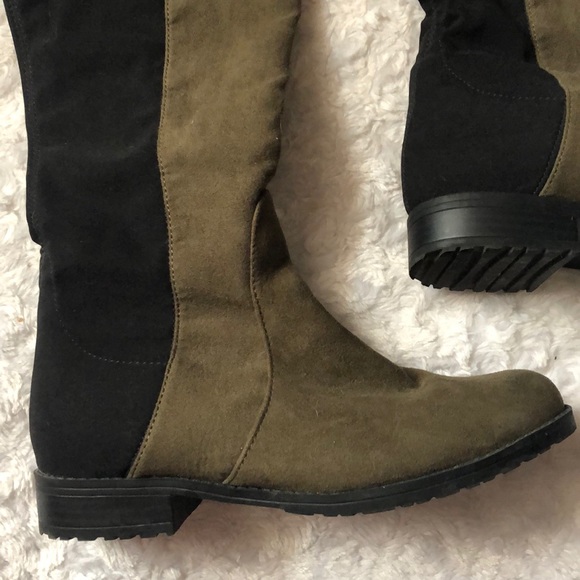 Unisa Military Green Over the Knee Boots Size 5.5 - Picture 3 of 5